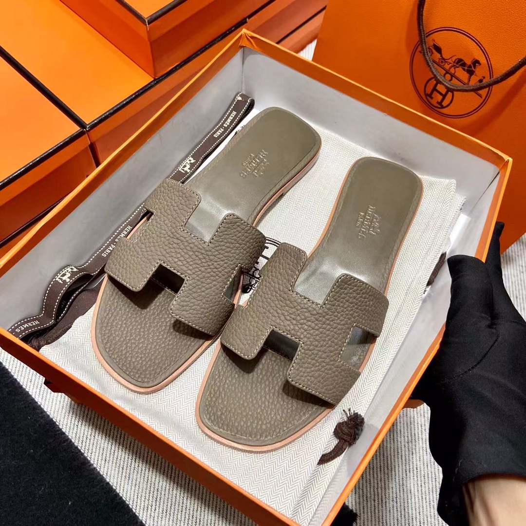 에르메스 올수공 오란 슬리퍼 샌들 토고 37